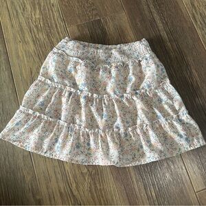 RSQ mini skirt tiered ruffle lined dainty floral pattern women's XS pull on